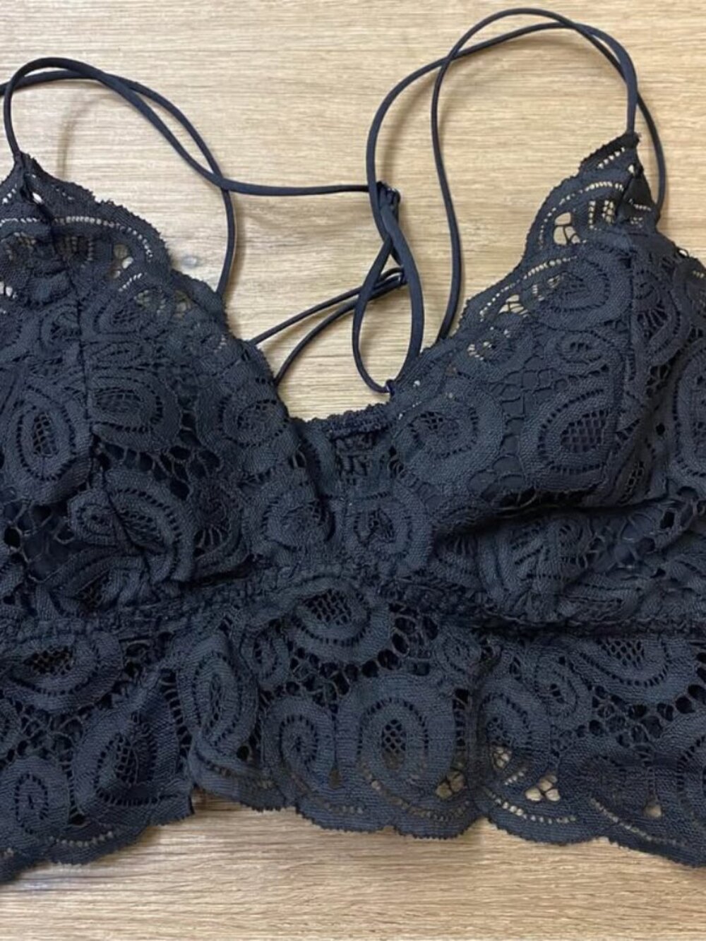 Victoria’s Secret Black Lace Bralette Cami Babydoll